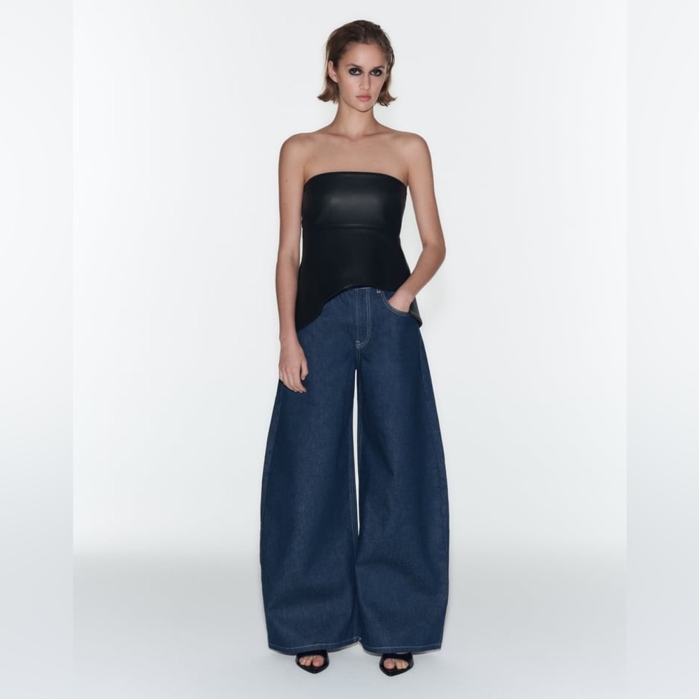 ZARA ZW High-Waisted Wide Leg jeans